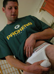 Jock strap and packers fan.
